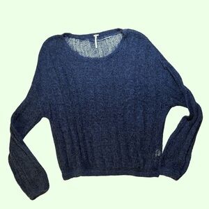 Free People Angel Pointelle cosmos combo Sheer Knit Sweater